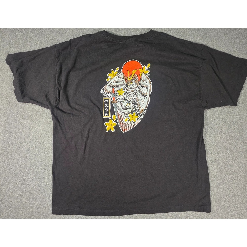 Men's Japanese Streetwear samurai owl katana Graphic Tee T-Shirt 2XL Shirt - Picture 6 of 6